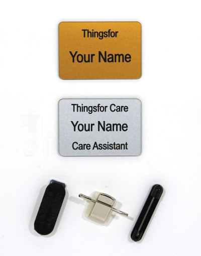 Personalised Name Badge Small Rectangle 50mm x 35mm