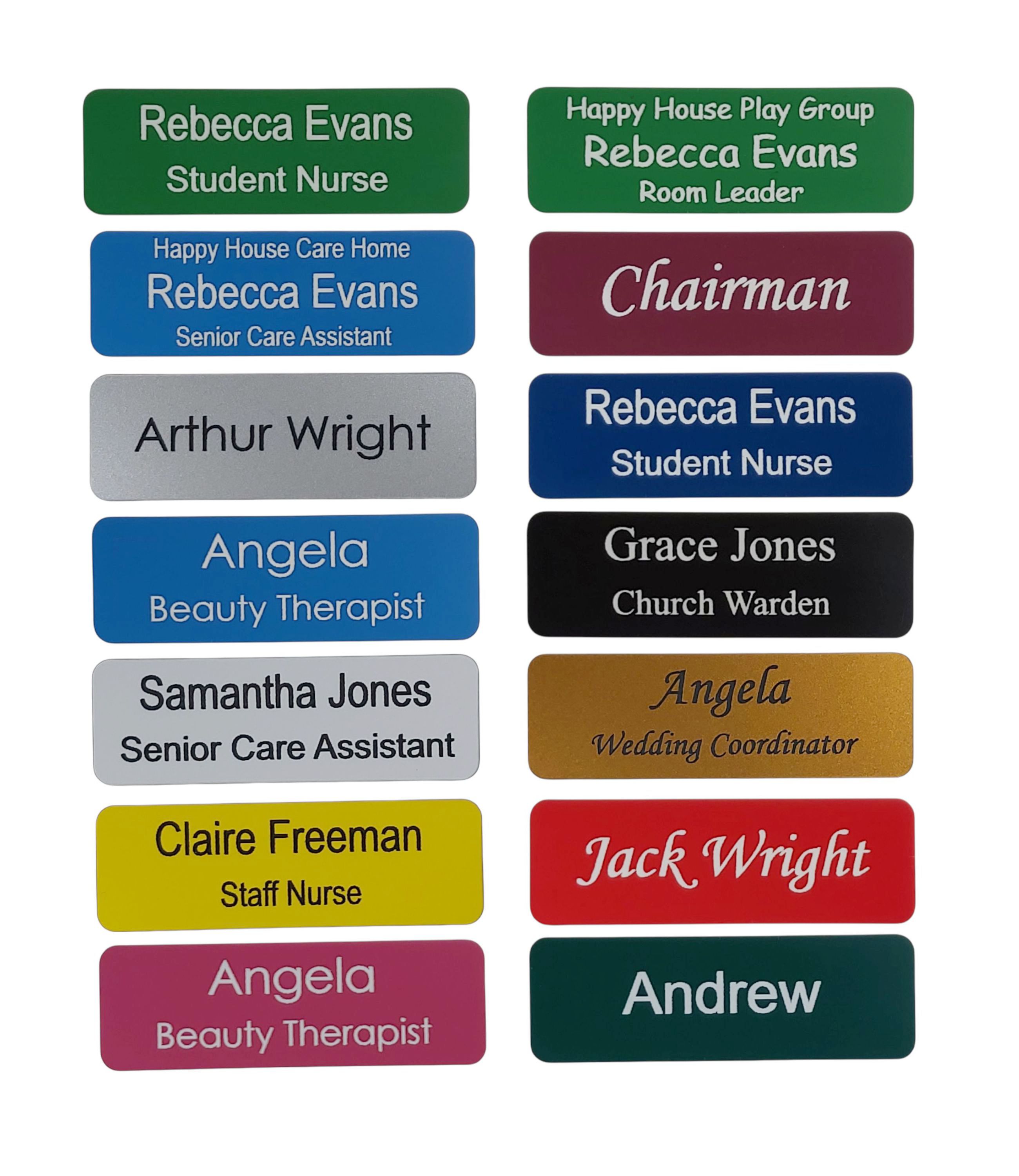 Personalised Name Badge 75 x 25 mm Rectangle